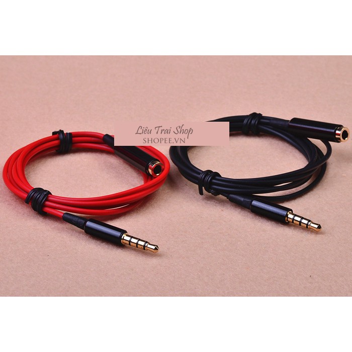 Cáp nối dài tai nghe 3.5mm 4 vòng cáp 3.5mm kéo dài tai nghe 1.2 mét
