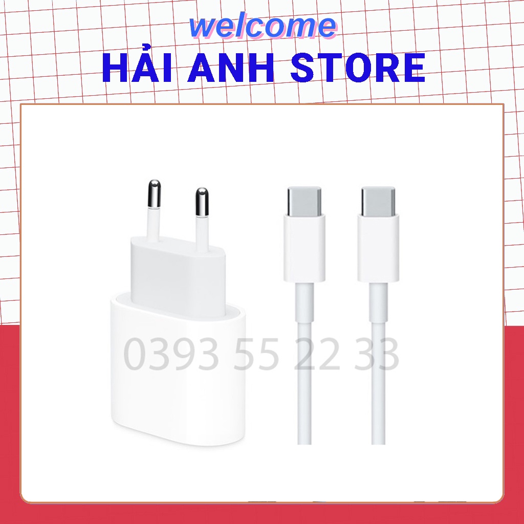 Sạc ipad, sạc iphone 20W sử dụng cho ipad Type-C to Type-C - BH12 Tháng