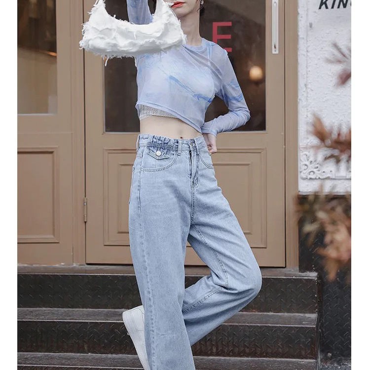 Áo Thun Tay Dài Vải Lụa Lạnh Phối Lưới Nhuộm Màu Thời Trang Mùa Hè Hàng Mới Dành Cho Bạn Nữ 2023