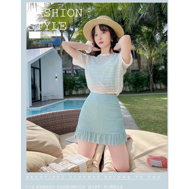 Bộ Đồ Bơi 3 Mảnh Che Bụng Che Phủ Bụng Dành Cho Nữ Sinh đồ bơi nữ