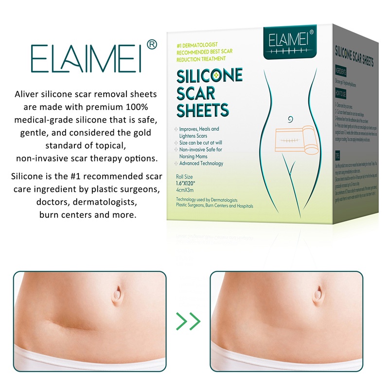 Miếng Dán Silicone Gel Hỗ trợ giảm sẹo Mụn Hiệu Quả ELAIMEI