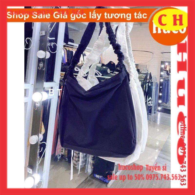 [ẢNH THẬT] TÚI ĐEO VAI, ĐEO CHÉO nữ chất kaki túi thiết kế xoắn quai dây rút phụ kiện basic đi chơi, đi học dễ sử dụng