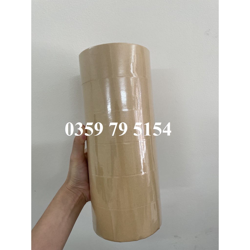 Cả cây băng keo Giấy Nâu da bò dính tốt, hàng chất lượng, bảng rộng 48mm