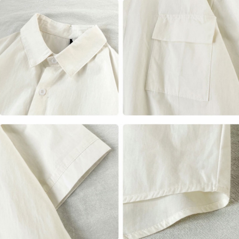 Áo sơ mi tay ngắn 7 màu sắc tùy chọn thời trang kiểu Hàn cho nam | BigBuy360 - bigbuy360.vn