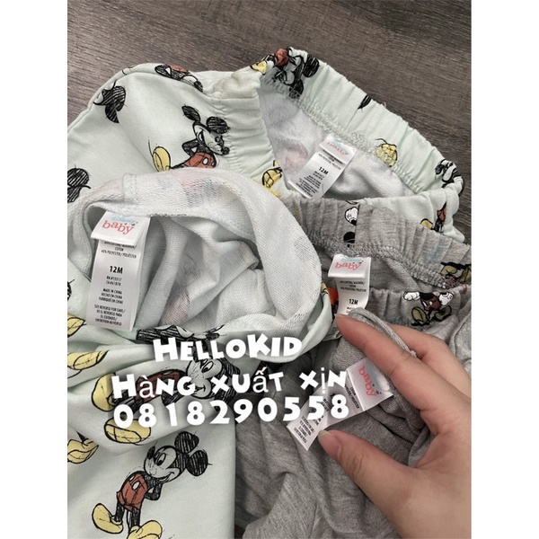 B189 - Bộ hoodie da cá Mickey bé trai &amp; bé gái