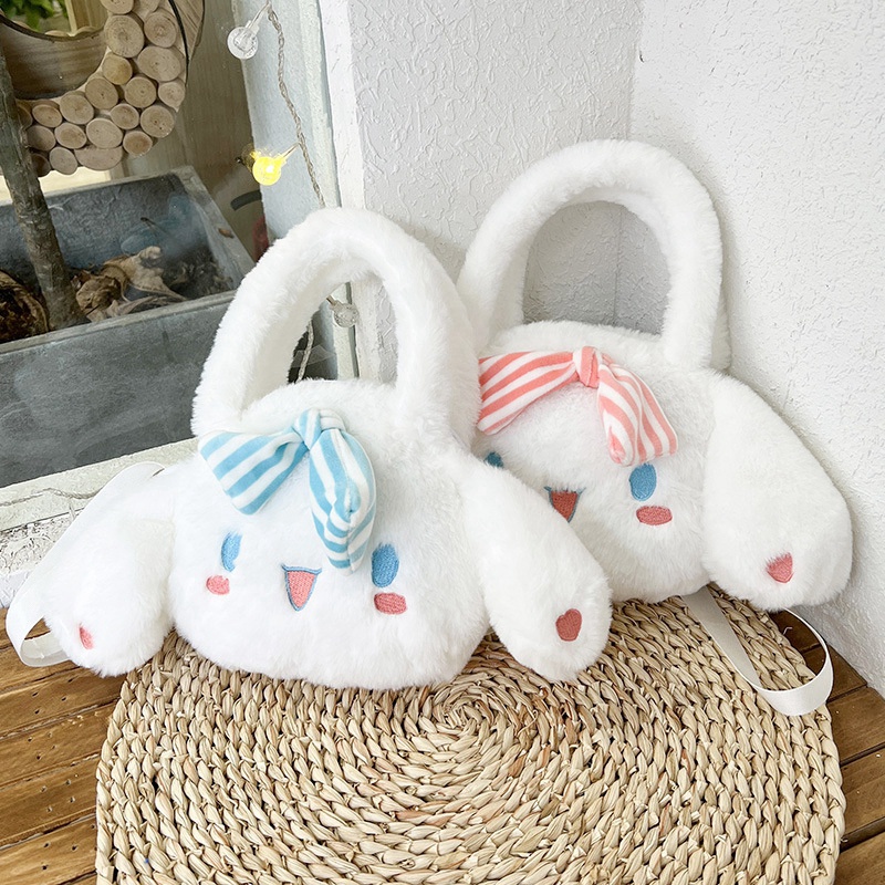 Túi Đựng Mỹ Phẩm Cầm Tay Họa Tiết Hoạt Hình Cinnamoroll Đáng Yêu Cho Nữ