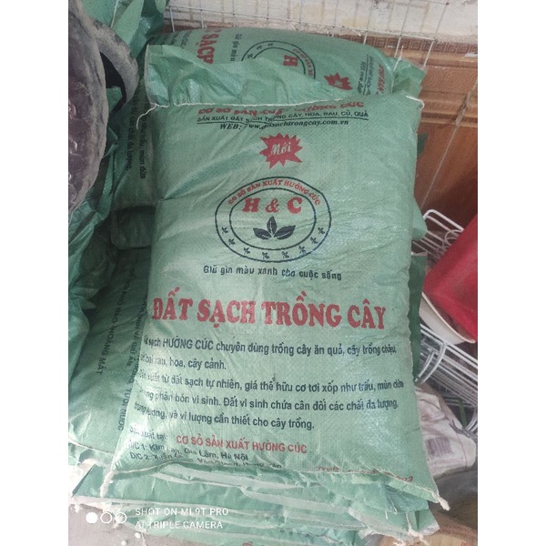 Đất sạch trồng rau,hoa cây cảnh_ Giá thể trộn chấu phân hữu cơ