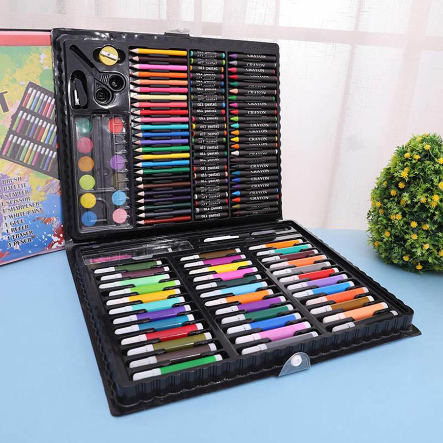 [XẢ KHO 3 NGÀY] Hộp bút màu 150 chi tiết cho bé- Hộp bút vẽ cho bé