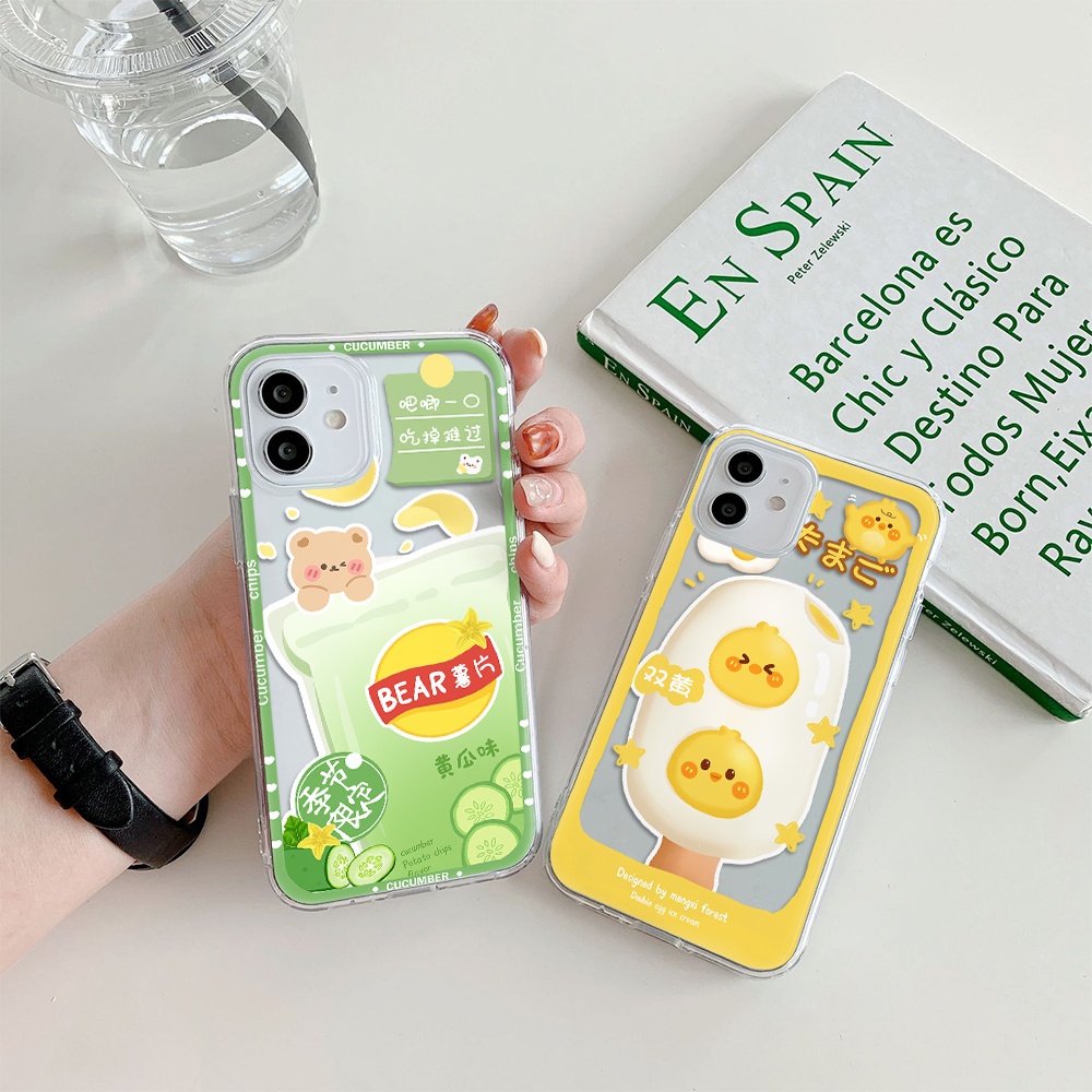 Ốp Điện Thoại Hình Gấu Ăn Kem Cho Iphone 11 Pro Max 12 Pro Max 13 Pro Max Mini Iphone 6 7 Iphone 8 Iphone 6 7plus Iphone Se 2020 Iphone X Xs Xr 5 4