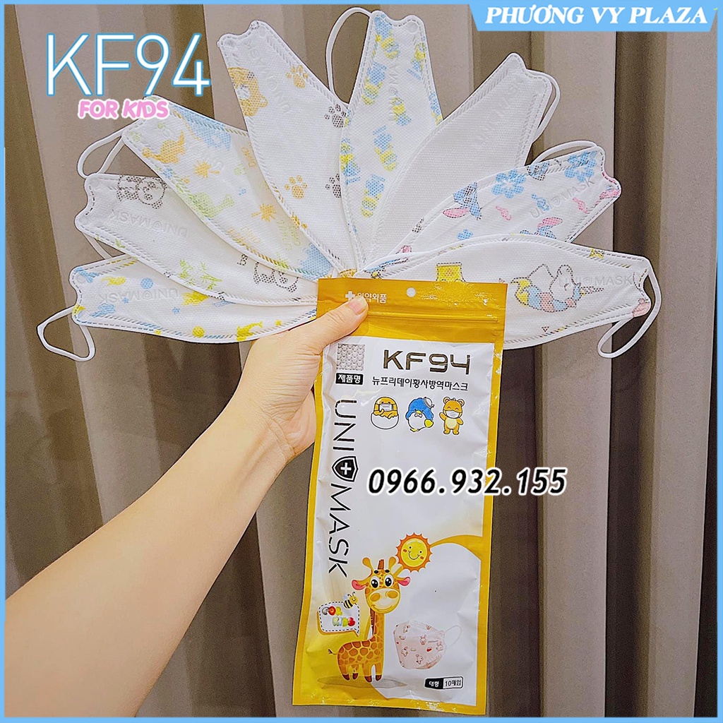 50 chiếc khẩu trang trẻ em 4 lớp KF94 UNI MASK giúp bé kháng khuẩn và chống bụi mịn