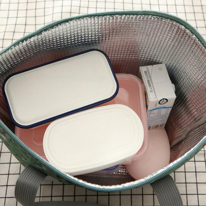 Túi đựng cơm FANMILI giữ nhiệt thân thiện với môi trường, có thể gấp gọn tiện lợi (size 25x15x25 cm)/ Túi đựng thức ăn