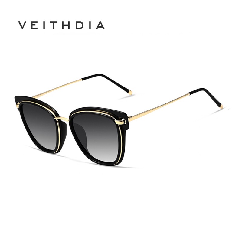 Kính mát VEITHDIA 3038 kiểu mắt mèo thời trang nữ