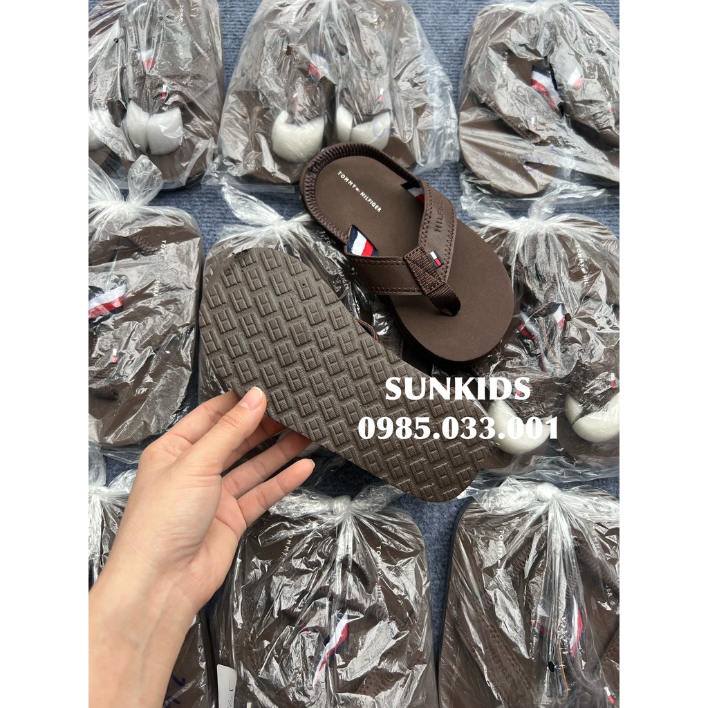 Dép bé trai xỏ ngón màu NÂU siêu nhẹ