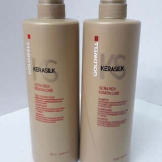 Dầu cặp gội xả goldwell karesik 1000ml×2