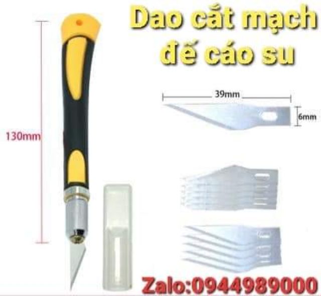 Dao Cắt Mạch Đế cao su cầm rất chắc chắn tặng kèm thêm 2 hộp lưỡi dao | BigBuy360 - bigbuy360.vn