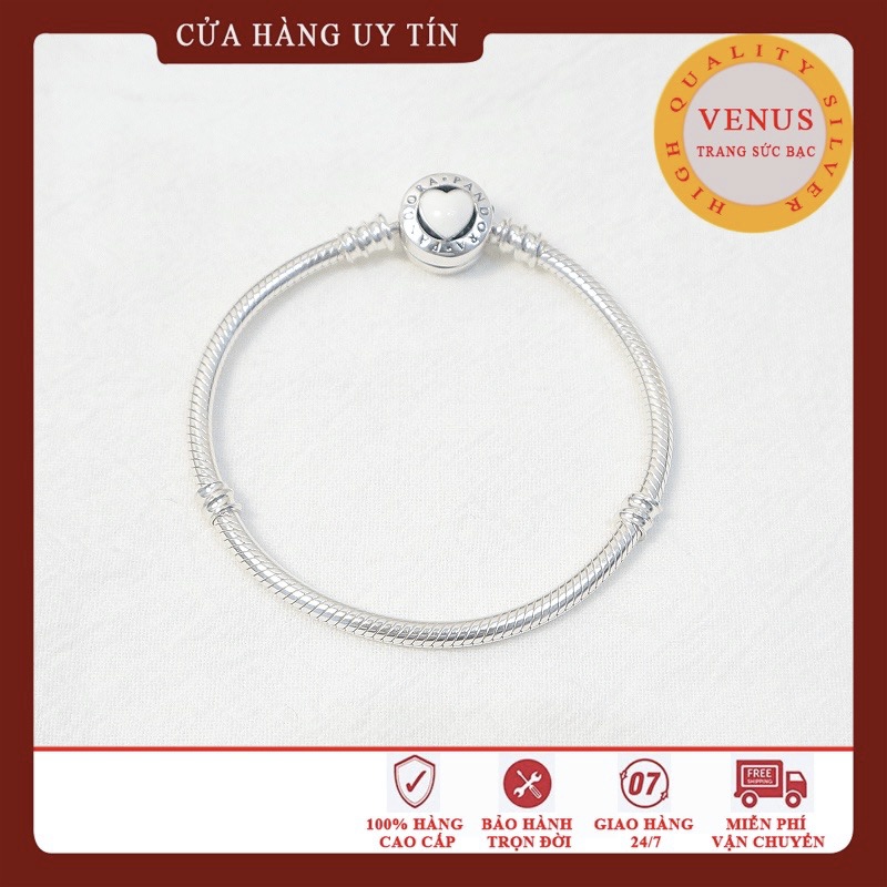 Vòng charm khóa vương miện O tròn- [Hàng cao cấp bạc 925] - Mã sản phẩm VENUSLG