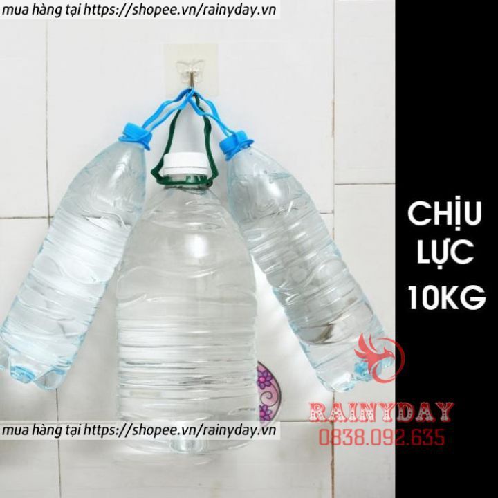 Móc dán tường siêu dính treo đồ, miếng dán tường trong suốt siêu dính chắc chịu lực 10kg