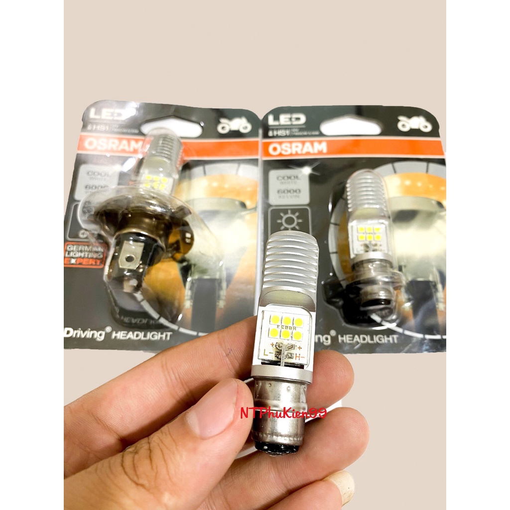 Bóng đèn pha Led Osram Chính Hãng Chân M5-H4 sáng gom-Bảo Hành 1 Năm