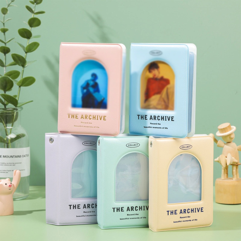 Bìa Đựng Ảnh Có 40 Ngăn 3 Inch Hình Trái Tim Dễ Thương Kiểu Hàn Quốc