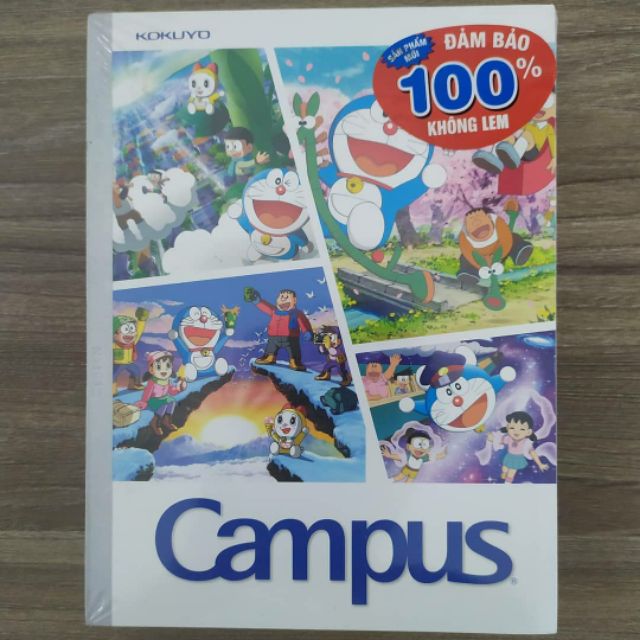 Lốc 5 Quyển Tập học sinh 4 ô ly Campus DORAEMON WONDERLAND 96 Trang