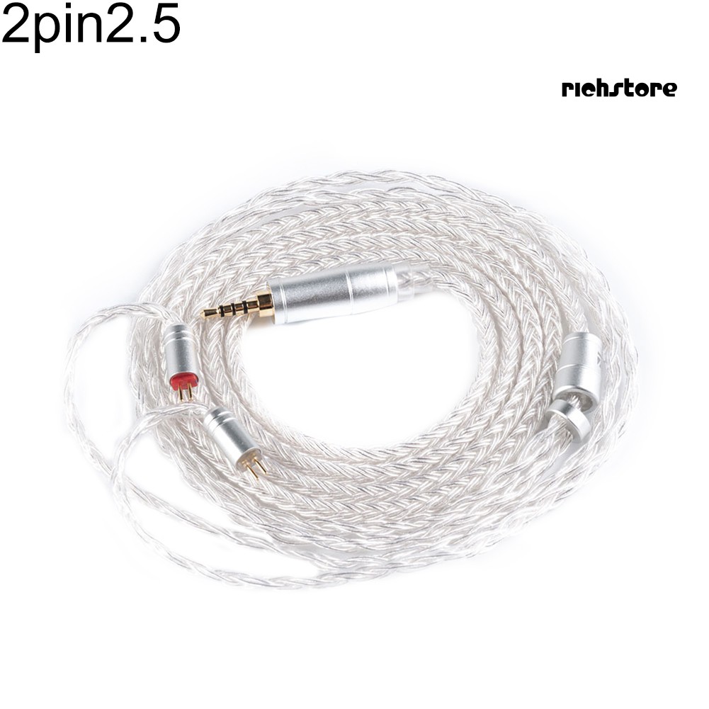 EJ_KBEAR MMCX/2Pin/QDC Plug 16 Core Silver Plated Upgrade Balance Earphone Cable