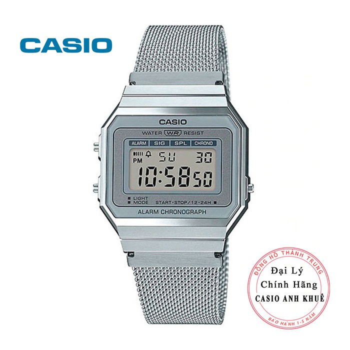 Đồng hồ Unisex Casio Vintage A700WM-7ADF siêu mỏng