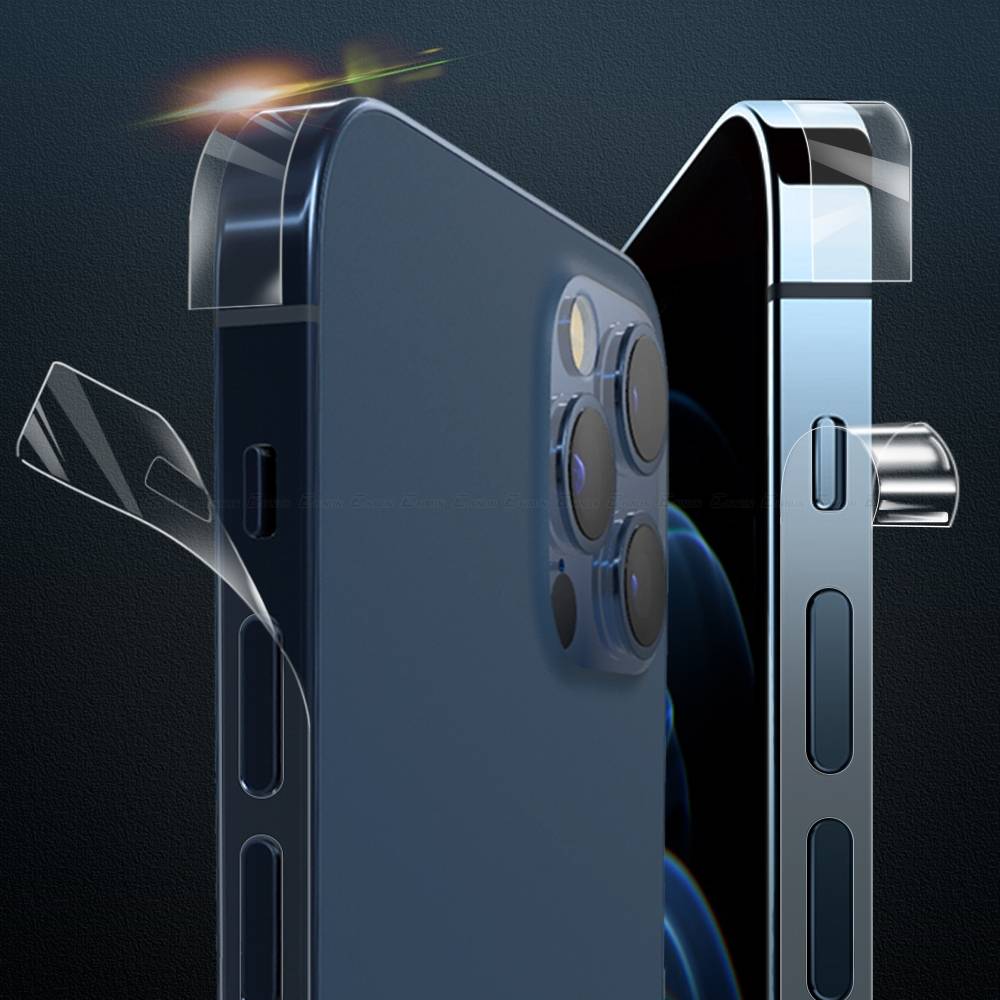 Miếng Dán Hydrogel Nhám Trong Suốt In Họa Tiết Sợi Carbon Cho iPhone 14 13 12 Pro Max Plus 13 12 mini