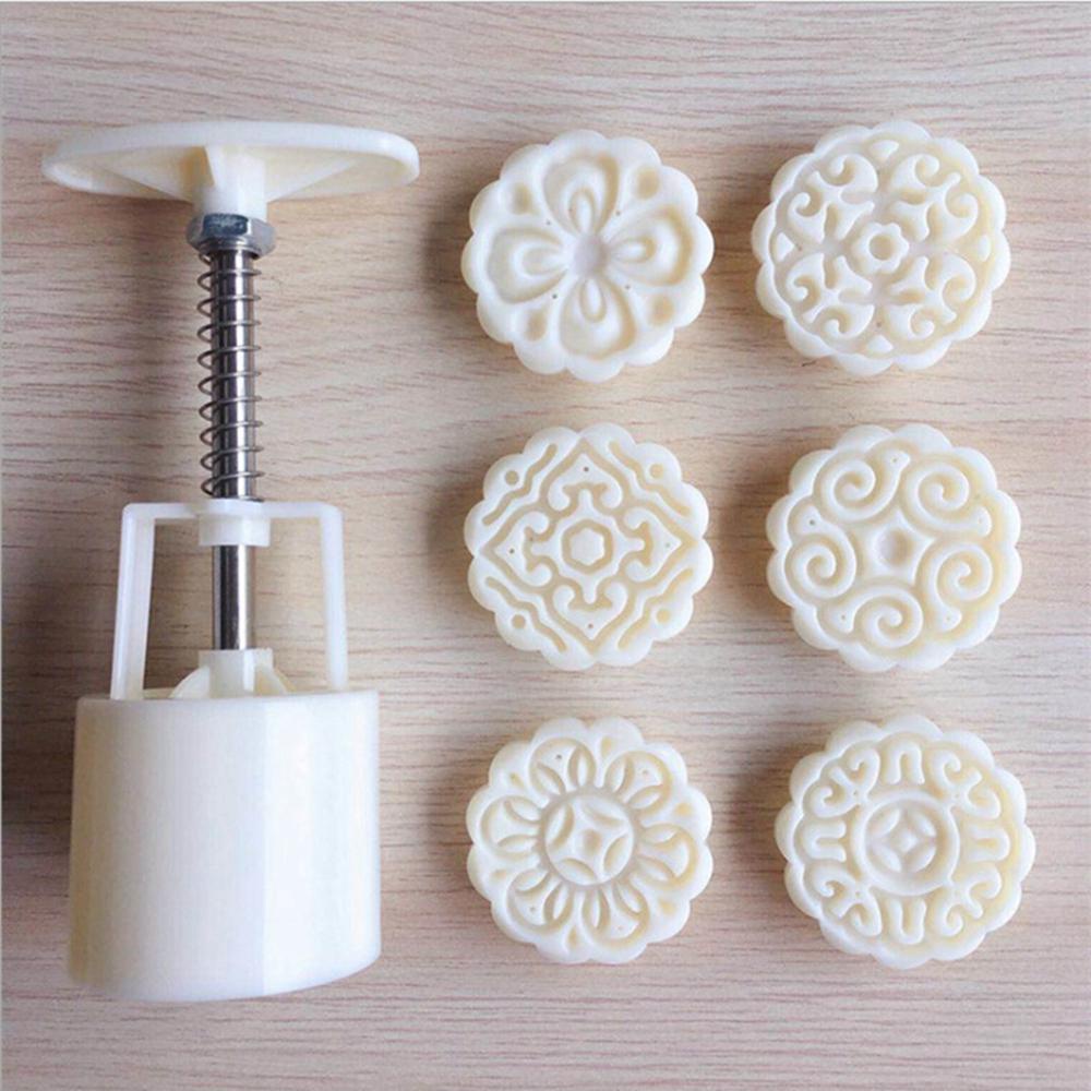Khuôn Nhựa Làm Bánh Trung Thu Hình Hoa DIY