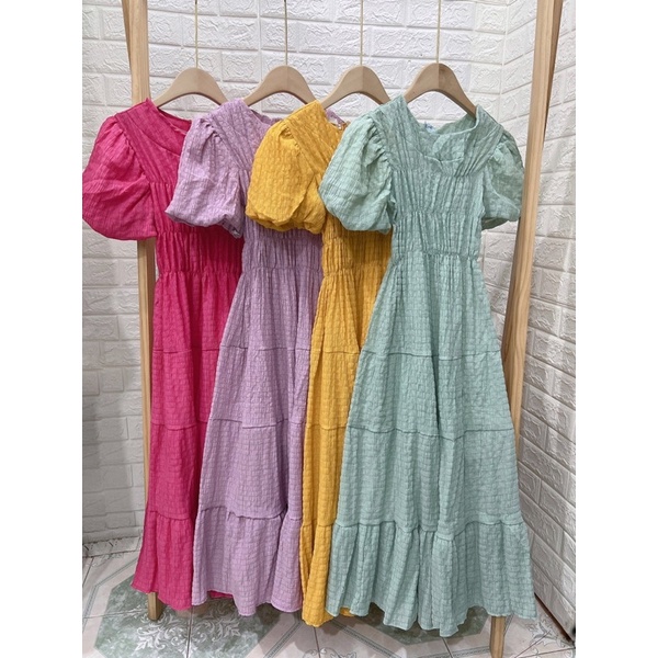 Váy Maxi Đũi Nhăn 4 Màu Siêu Xinh Có Ảnh Thật Kèm Video