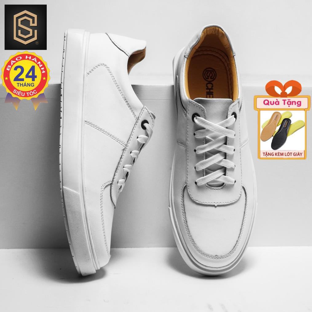 Giày thể thao da bò thật nguyên tấm - giầy sneaker cao cấp cực chất CHEAPSTOREVN - CS464 (bảo hành 24 tháng) -v12