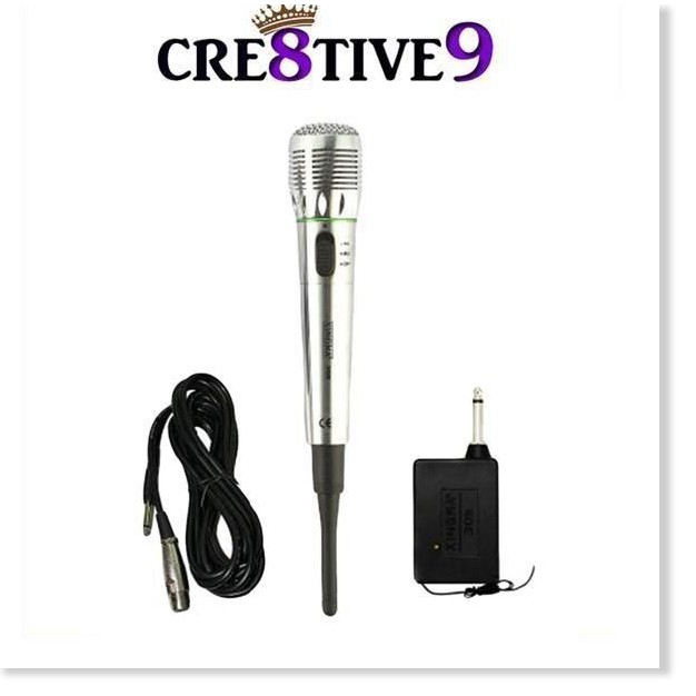 ✔️ Micro không dây hát karaoke, Mic có & không dây 2 trong 1, mua dụng cụ hát karaoke mẫu mới