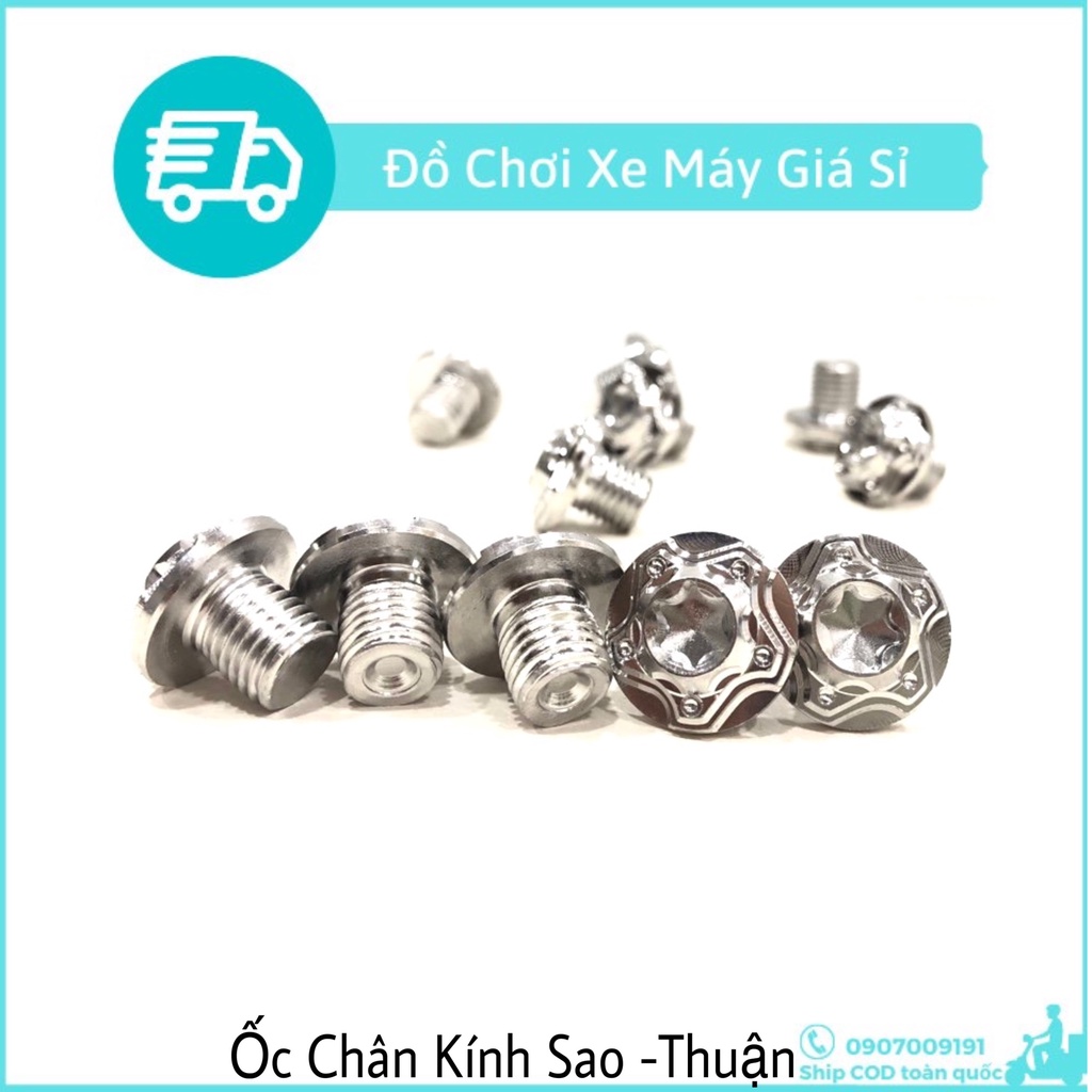 ỐC CHÂN KÍNH SALAYA INOX, VÀNG, TITAN