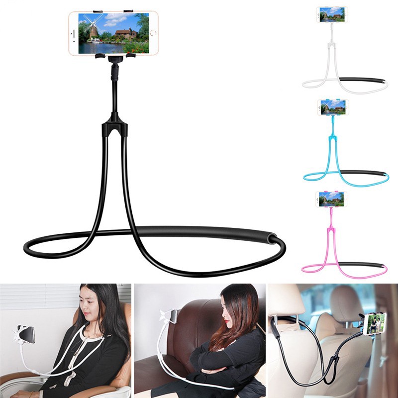 Giá đỡ lười kẹp điện thoại đeo cổ đa năng - kẹp điện thoại đeo cổ