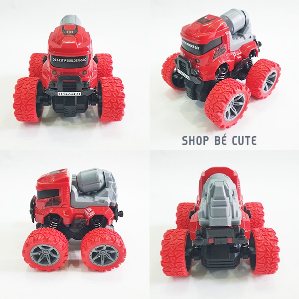 Đồ chơi xe chạy trớn nhẹ nhàng hình xe công trường  địa hình dành cho bé trai, xoay 360