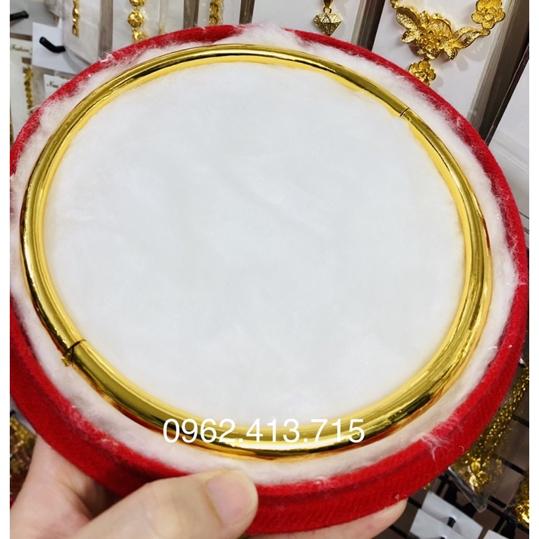 Kiềng cổ kiểu trơn dát vàng 24 cao cấp mẫu mới cực đẹp