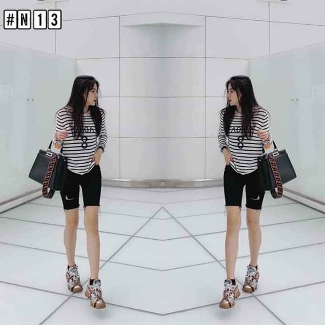 Quần jeans ngố ôm rách [ ảnh thật]