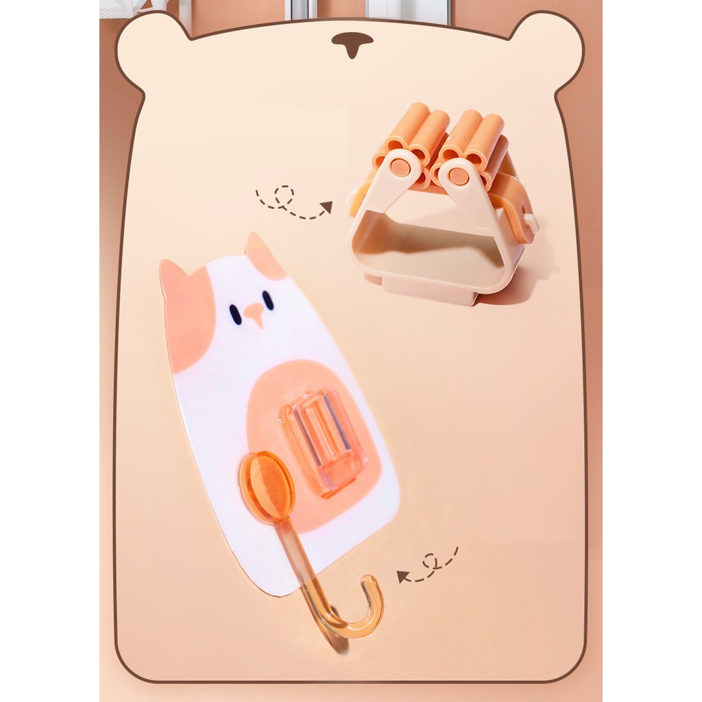 MÓC TREO CHỔI,TREO CÂY LAU NHÀ DÁN TƯỜNG HÌNH ĐỘNG VẬT #T3-9[Hình]