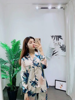 bộ ngủ lụa pizama hàng quảng châu