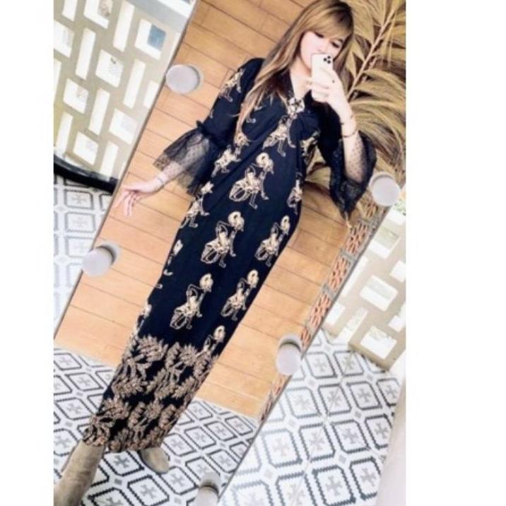 Giảm Giá!!!!.. Asoka BATIK Bên Ngoài Lá Ren / Váy keyla
