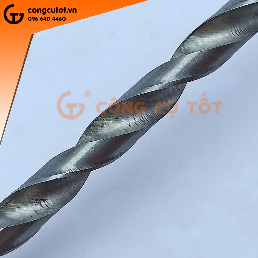 Mũi khoan xiên 2 tầng trụ xoắn trắng 4.2 - 9.0mm chuôi tròn dài 125mm