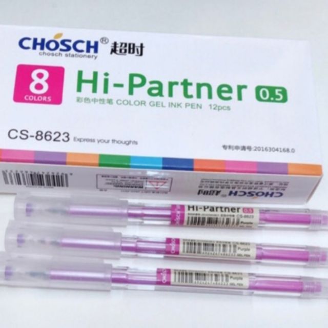 1 hộp bút chocsh tím 12 cây