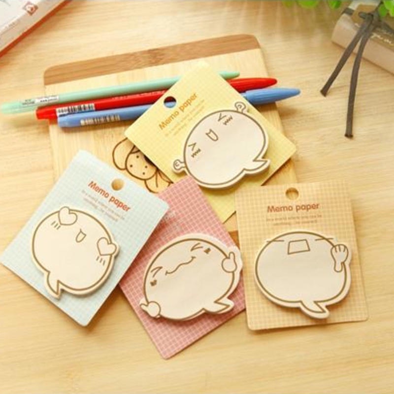 ⭐ iLado ⭐  20 tờ giấy note ghi chú biểu cảm dễ thương đầy cảm hứng Phim hoạt hình in giấy màu văn phòng phẩm dụng cụ học tập đồ dùng học tập thiết bị văn phòng