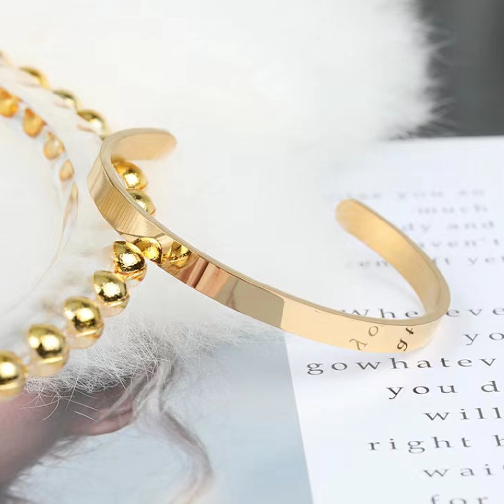 Vòng Đeo Tay Bằng Thép Không Gỉ Màu Sắc Trơn Dành Cho Nam Và Nữ