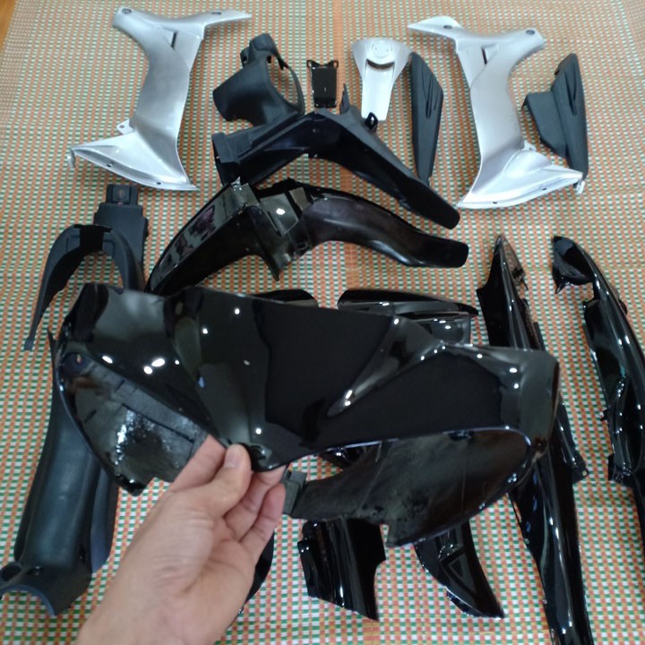 Bộ dàn áo xe Jupiter V - phanh CƠ, nhựa ABS nguyên sinh cao cấp Màu Đen - G556