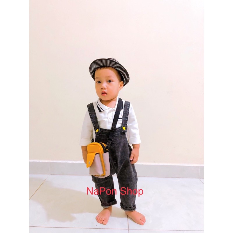 Yếm jean/yếm bò siêu dễ thương cho bé trai bé gái diện Tết xinh chất ngất đây rồi