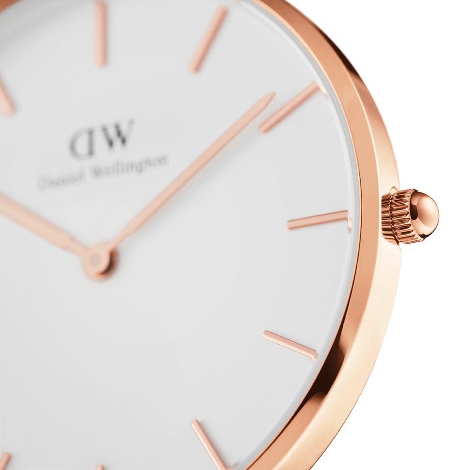 Đồng hồ Nam , nữ Daniel Wellington Classic Petite Dây Mesh 36mm & 28mm-Hường mặt trắng