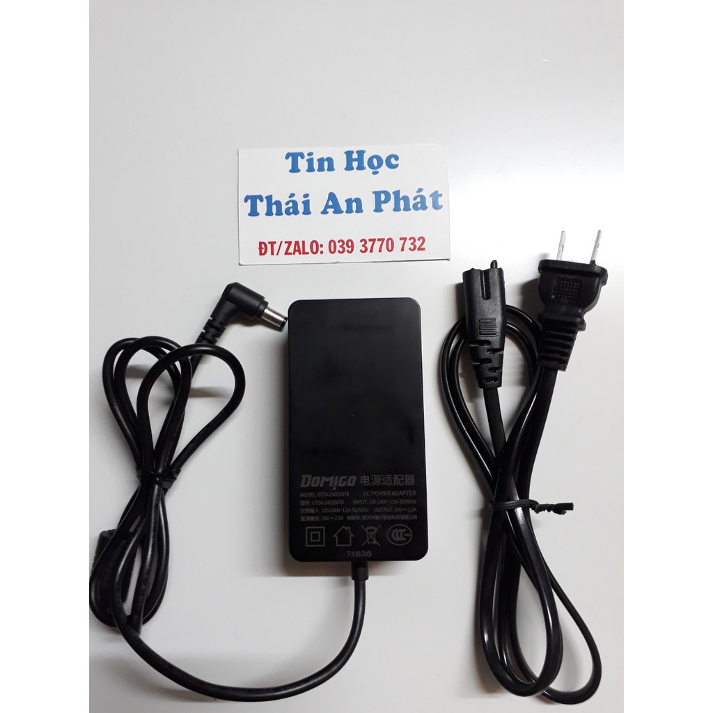 Adapter 24V-2.5A,hàng Zin chất lượng,dùng cho máy in Bill,máy tính tiền,máy in mã vạch,đầu lớn 5.5mm