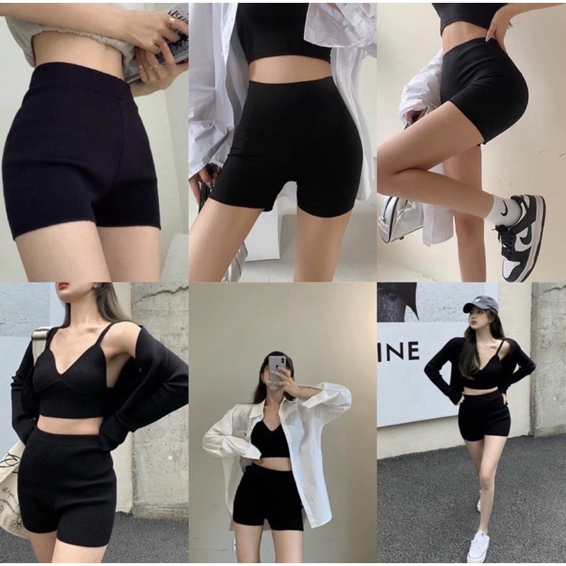 QUẦN KNIT SHORT TRENDY ĐÙI / ẢNH THẬT #65K