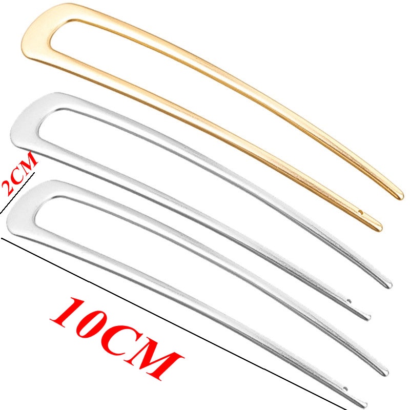 Kẹp Tóc Hợp Kim Hình Chữ U Đơn Giản Phong Cách Hàn Quốc Cổ Điển Dành Cho Nữ