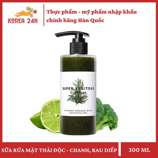 Sữa Rửa Mặt Thải Độc Rau Củ Super Vegitoks Cleanser 300ml